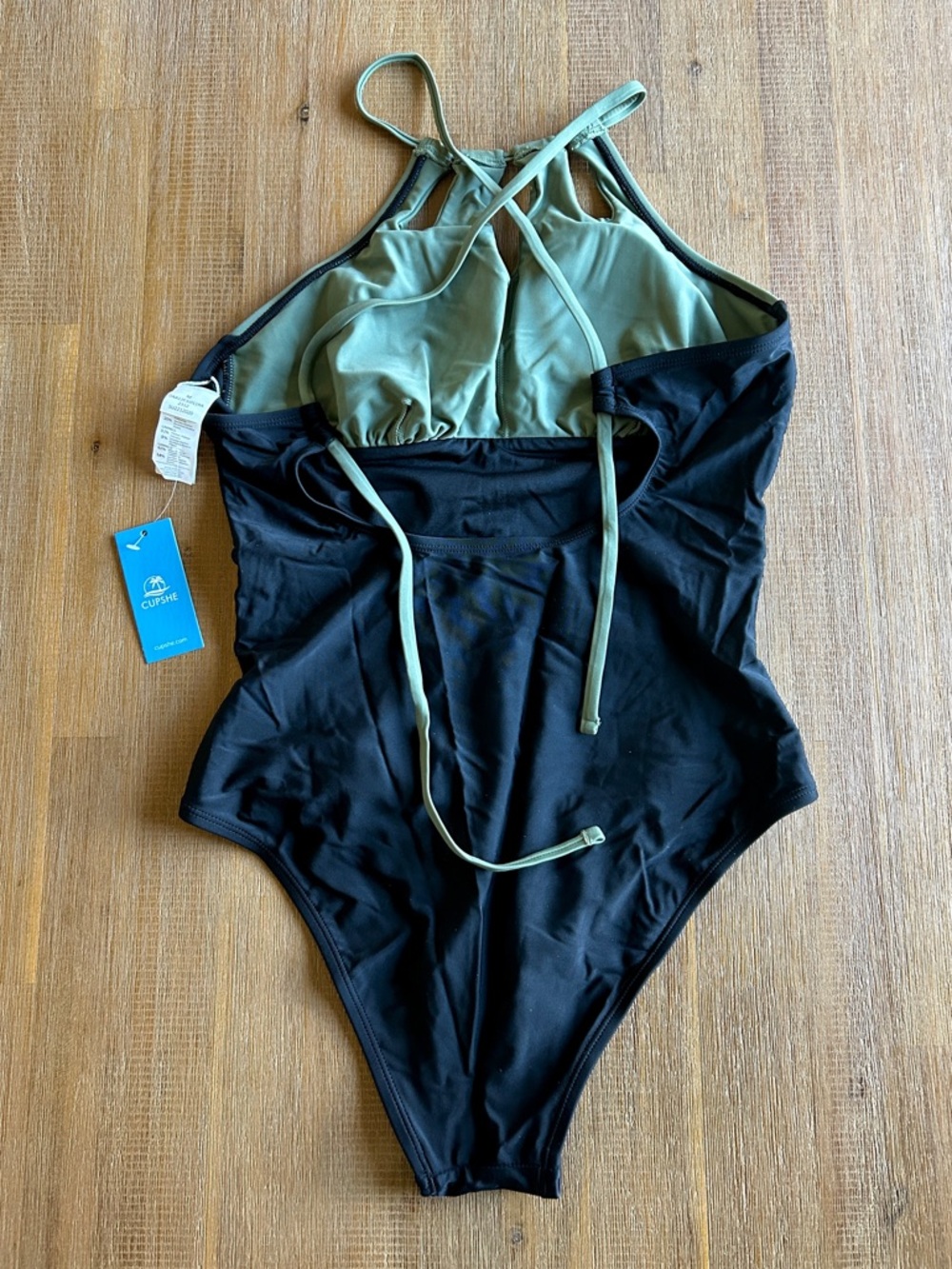 CUPSHE One-Piece High Neck Tummy Control Swimsuit - Picture 7 of 9